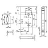 Защелка Fuaro врезная PLASTP82-50 (P82-50) AB бронза