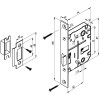 Защелка Punto врезная METL72-50 ( L72-50) GR графит