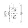 Защелка Ajax врезная MAGNLN96WC-50 (LN96WC-50) SN мат.никель